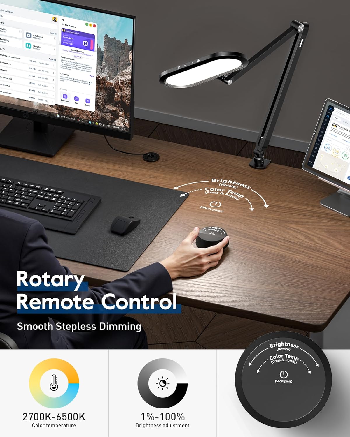 Adjustable Desk Lamp with USB